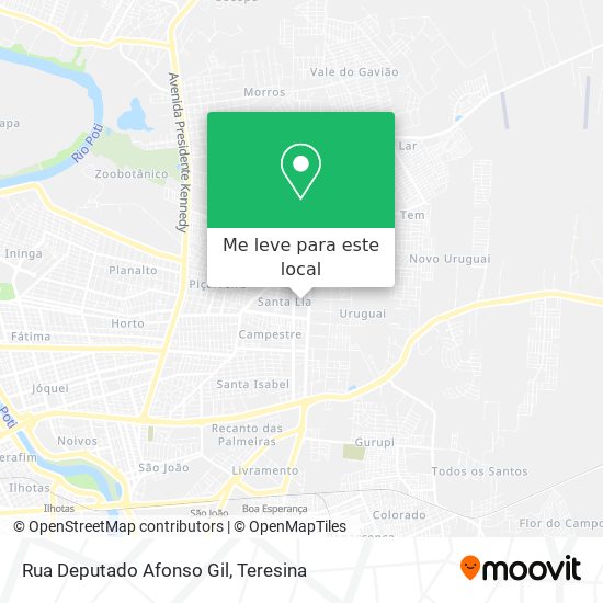 Rua Deputado Afonso Gil mapa