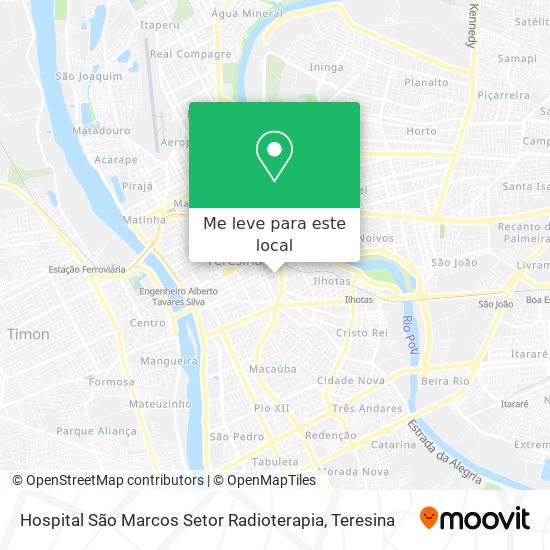 Hospital São Marcos Setor Radioterapia mapa