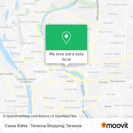 Casas Bahia - Teresina Shopping mapa