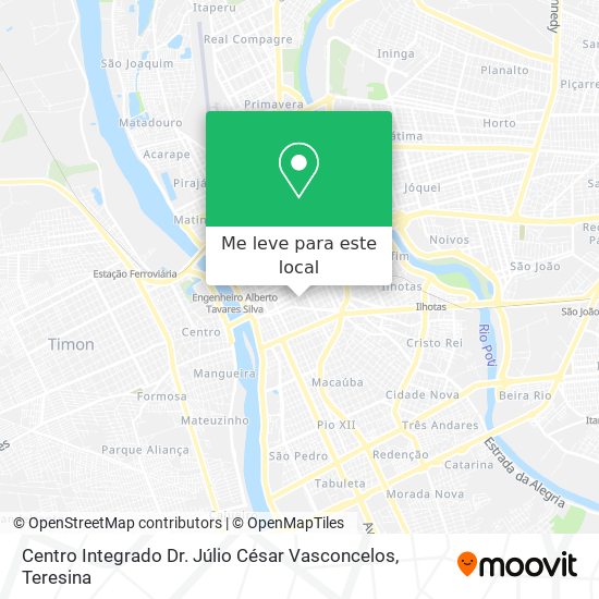 Centro Integrado Dr. Júlio César Vasconcelos mapa