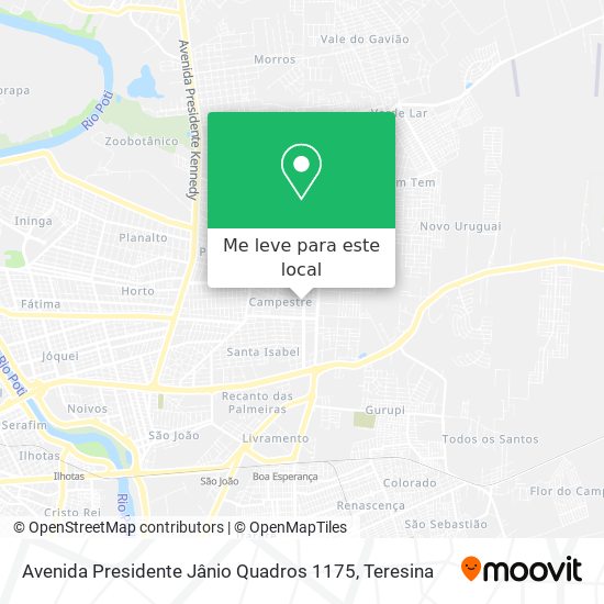 Avenida Presidente Jânio Quadros 1175 mapa
