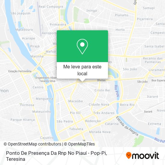 Ponto De Presença Da Rnp No Piauí - Pop-Pi mapa