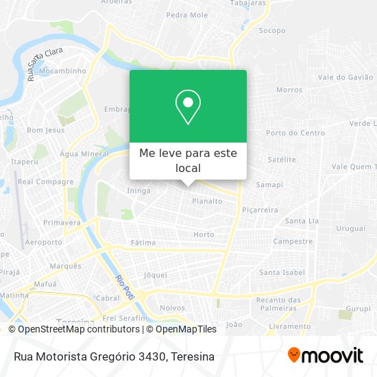 Rua Motorista Gregório 3430 mapa