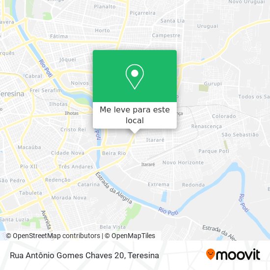 Rua Antônio Gomes Chaves 20 mapa