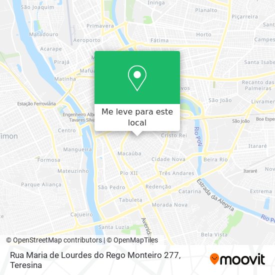 Rua Maria de Lourdes do Rego Monteiro 277 mapa