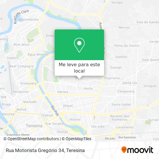 Rua Motorista Gregório 34 mapa