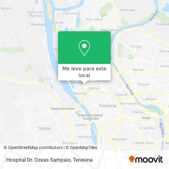 Hospital Dr. Ozeas Sampaio mapa