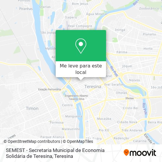 SEMEST - Secretaria Municipal de Economia Solidária de Teresina mapa