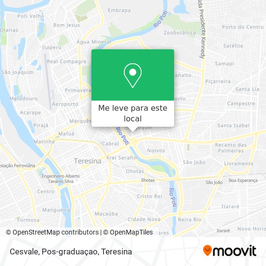 Cesvale, Pos-graduaçao mapa