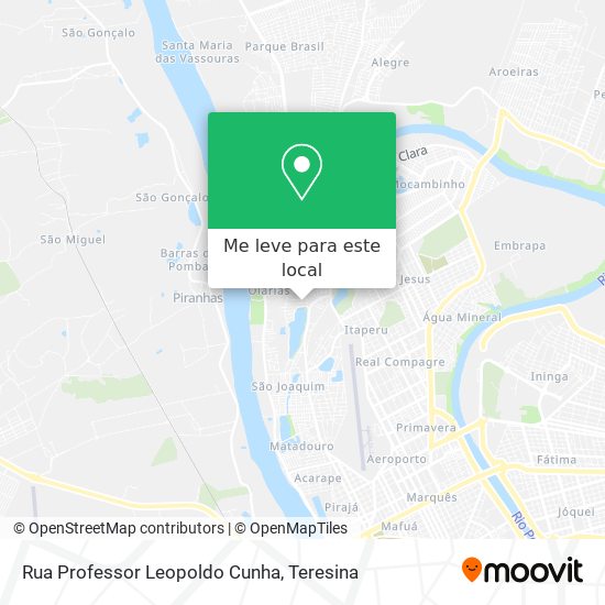 Rua Professor Leopoldo Cunha mapa