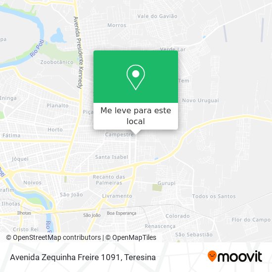 Avenida Zequinha Freire 1091 mapa