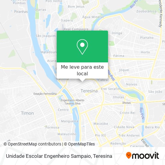 Unidade Escolar Engenheiro Sampaio mapa