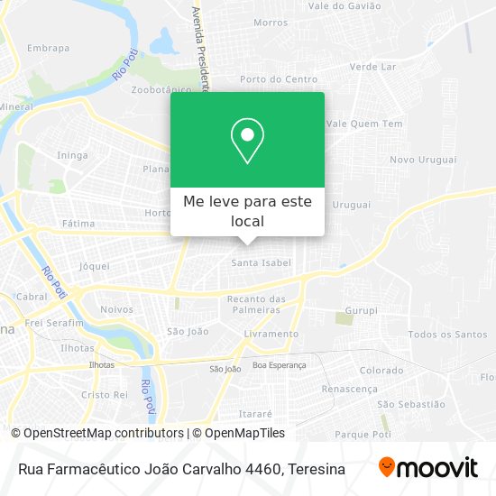 Rua Farmacêutico João Carvalho 4460 mapa