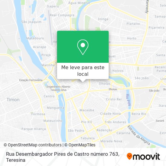 Rua Desembargador Pires de Castro número 763 mapa