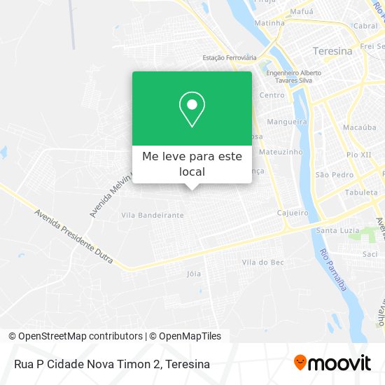Rua P Cidade Nova Timon 2 mapa