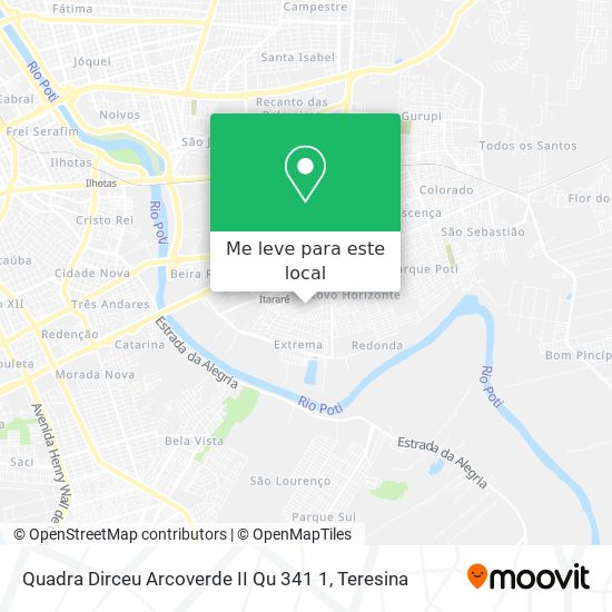 Quadra Dirceu Arcoverde II Qu 341 1 mapa