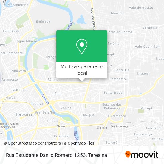Rua Estudante Danilo Romero 1253 mapa