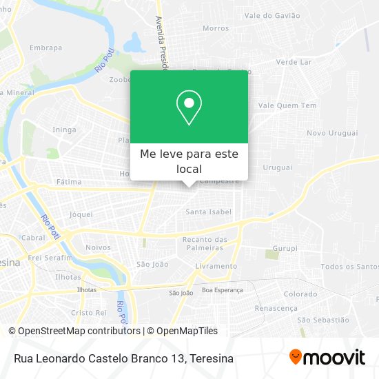 Rua Leonardo Castelo Branco 13 mapa