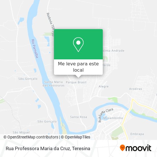 Rua Professora Maria da Cruz mapa