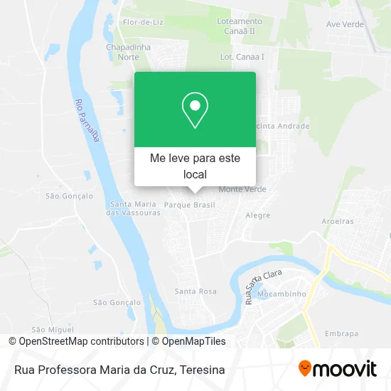 Rua Professora Maria da Cruz mapa