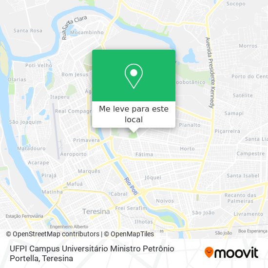 UFPI Campus Universitário Ministro Petrônio Portella mapa