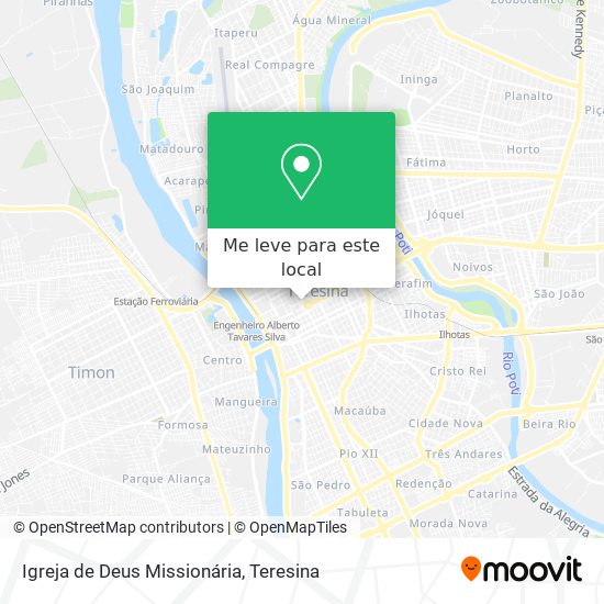 Igreja de Deus Missionária mapa