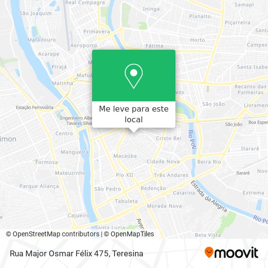 Rua Major Osmar Félix 475 mapa