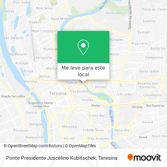 Ponte Presidente Juscelino Kubitschek mapa