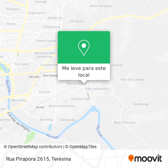 Rua Pirapora 2615 mapa