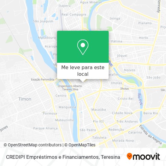CREDIPI Empréstimos e Financiamentos mapa