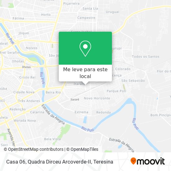 Casa 06, Quadra Dirceu Arcoverde-II mapa