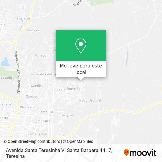 Avenida Santa Teresinha Vl Santa Barbara 4417 mapa