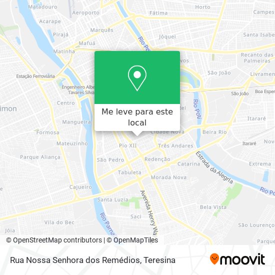 Rua Nossa Senhora dos Remédios mapa