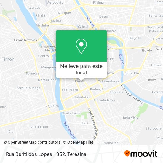 Rua Buriti dos Lopes 1352 mapa