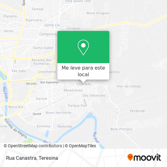 Rua Canastra mapa