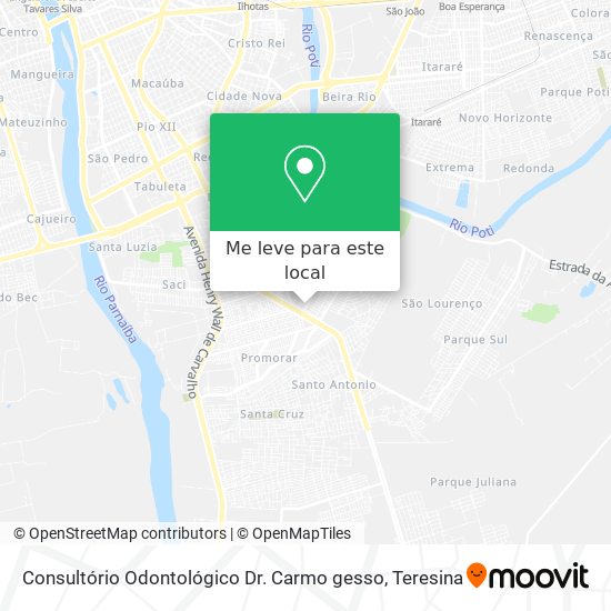 Consultório Odontológico Dr. Carmo gesso mapa