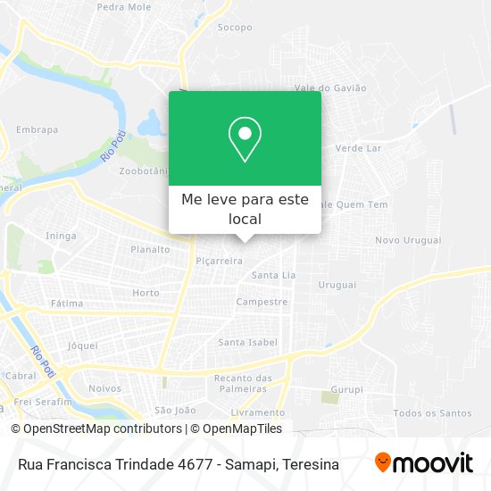 Rua Francisca Trindade 4677 - Samapi mapa