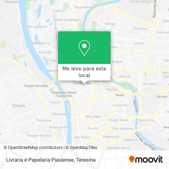 Livraria e Papelaria Piauiense mapa