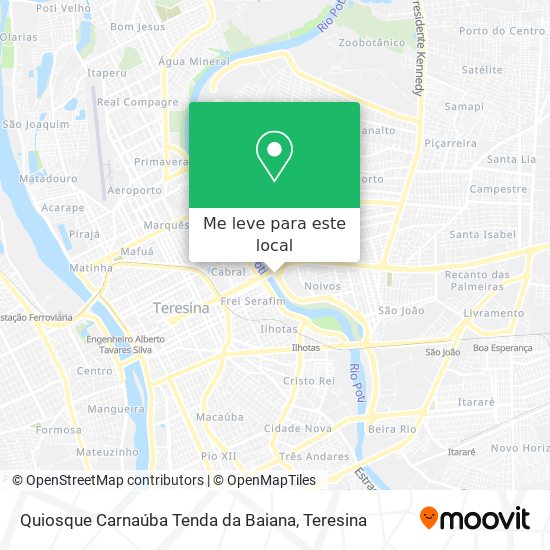 Quiosque Carnaúba Tenda da Baiana mapa