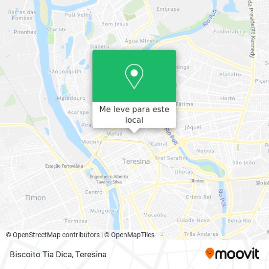 Biscoito Tia Dica mapa