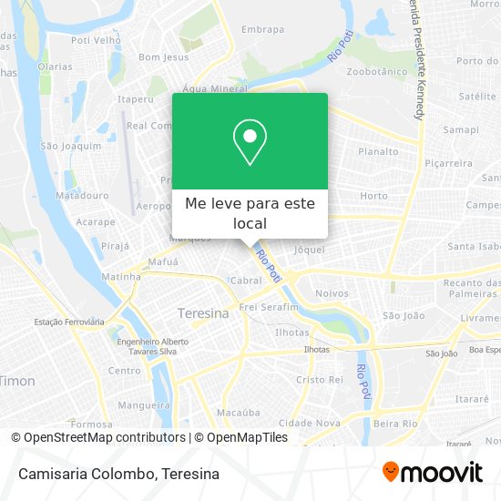 Camisaria Colombo mapa