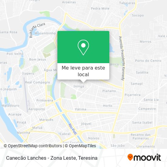 Canecão Lanches - Zona Leste mapa