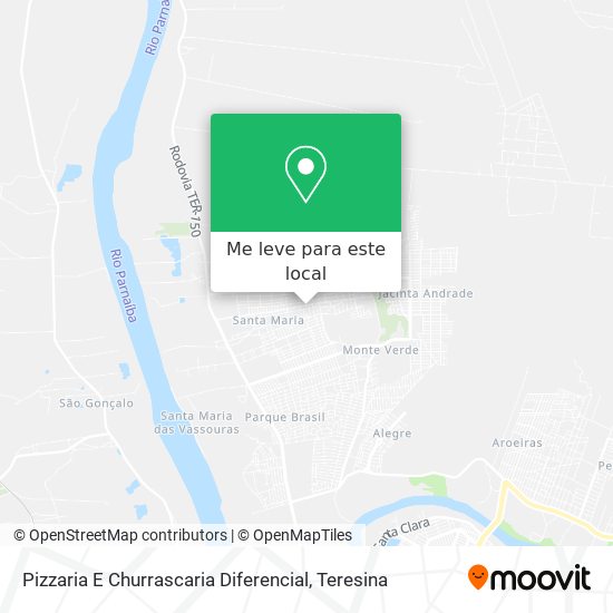 Pizzaria E Churrascaria Diferencial mapa