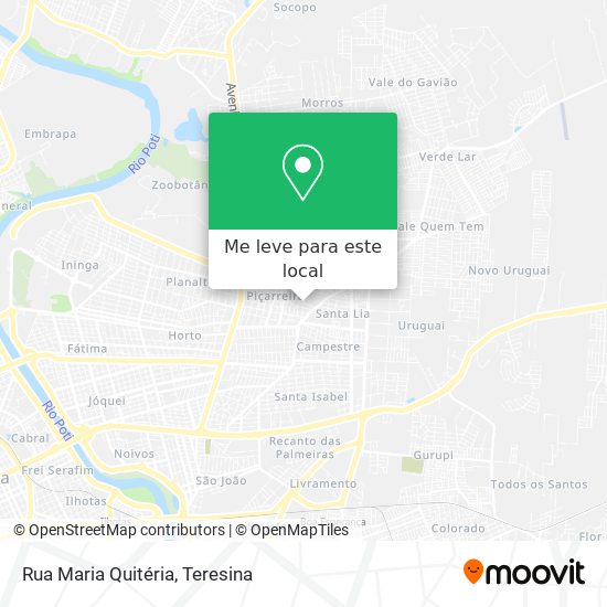 Rua Maria Quitéria mapa