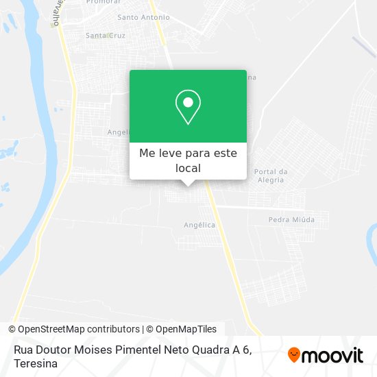 Rua Doutor Moises Pimentel Neto Quadra A 6 mapa