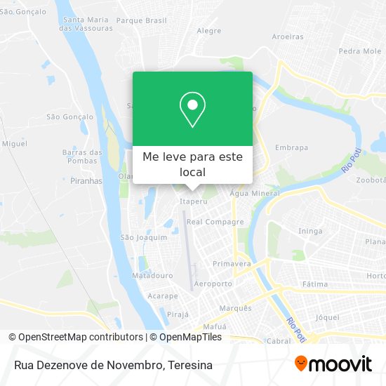 Rua Dezenove de Novembro mapa