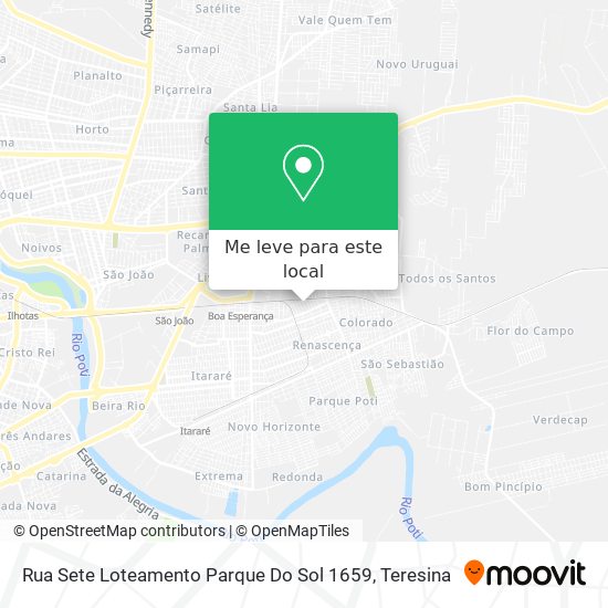 Rua Sete Loteamento Parque Do Sol 1659 mapa