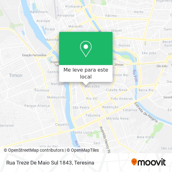 Rua Treze De Maio Sul 1843 mapa