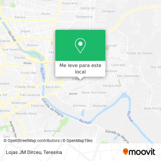 Lojas JM Dirceu mapa