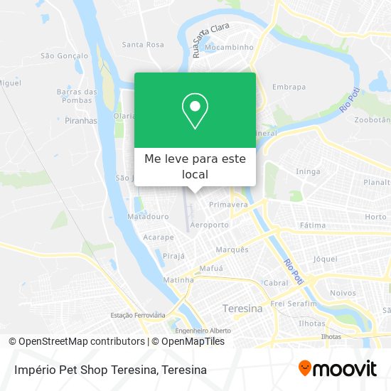 Império Pet Shop Teresina mapa